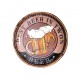 Enseigne métal bombée et Ronde, Modèle Best Beer in Town, Diamètre 35 cm