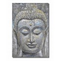 SIGNES GRIMALT Tableau 100% peinture : Visage Bouddha, Siddharta Gautama, Hauteur 120 cm