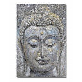 SIGNES GRIMALT Tableau 100% peinture : Visage Bouddha, Siddharta Gautama, Hauteur 120 cm