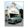 Plaque Métal bombée : La Peugeot 403 verte, 30 x 40 cm