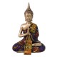 SIGNES GRIMALT Figurine Bouddha en résine Multicolore, Collection MIKAKOLOR, Hauteur 21 cm