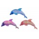 Set 3 magnets Frigo aimantés, Dauphins Multicolores 2, H 11 cm