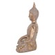 SIGNES GRIMALT Statue Bouddha Thai sur Socle, Beige et doré avec Inserts, Collection Sukhothai, Hauteur 28 cm