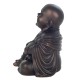 SIGNES GRIMALT Statue Bouddha Chinois du Bonheur et de la Richesse, résine et Couleur ambrée en Tons foncés, Hauteur 19 cm