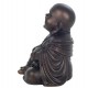SIGNES GRIMALT Statue Bouddha Chinois du Bonheur et de la Richesse, résine et Couleur ambrée en Tons foncés, Hauteur 19 cm