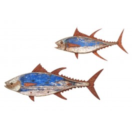 Déco murale en Bois : Poisson Thon, L 30 cm