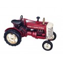 Tracteur miniature en métal rouge, L 27 cm