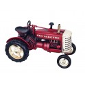 Miniature Vintage Laiton : Tracteur Rouge, L 25 cm