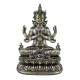 SIGNES GRIMALT Statuette Bouddha en Résine – Statue Zen Doré Patiné 20 cm – Décoration Spirituelle Lotus