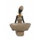 Statuette Africaine en pagne kita & Cruche 2, Collection Ethnik, H 42 cm