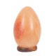 Lampe à poser en sel d'Himalaya, Mod Oeuf, H 19 cm