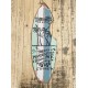 Déco murale vintage bois : Planche de surf Welcome to our beach, H 48 cm