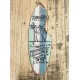 Planche de Surf Murale, Beach is The Best Choice, Bois Vieilli, H 75 cm