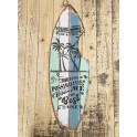 Planche de Surf Murale, Beach is The Best Choice, Bois Vieilli, H 75 cm