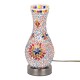 SIGNES GRIMALT Lampe bouteille en mosaïque, orange et bleu, lampe d'ambiance ou veilleuse, collection MOSAIK, Hauteur 23 cm