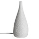 SIGNES GRIMALT Lampe d'ambiance et Veilleuse, modèle Bouteille en porcelaine blanche ajourée, finition mat, hauteur 27 cm