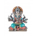 Statuette Ganesh en résine, Modèle Versicolor 1, Hauteur 18 cm