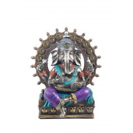 Statuette Ganesh en résine, Modèle Versicolor 2, Hauteur 20 cm