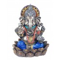 Statuette Ganesh en résine, Modèle Versicolor 3, Hauteur 17 cm