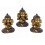 Statuettes Ethniques : Set 3 Ganesh de la Sagesse, Mod Assis, H 21 cm