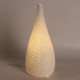 SIGNES GRIMALT Lampe d'ambiance et Veilleuse, modèle Bouteille en porcelaine blanche ajourée, finition mat, hauteur 27 cm