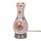 SIGNES GRIMALT Lampe bouteille en mosaïque, orange et bleu, lampe d'ambiance ou veilleuse, collection MOSAIK, Hauteur 23 cm