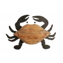 Crabe Bois et Métal, Style Industriel et Vintage, longueur 31 cm