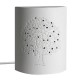 SIGNES GRIMALT Arbre de vie, lampe d'ambiance et Veilleuse, modèle en porcelaine blanche ajourée, finition mat, hauteur 23 cm