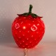 SIGNES GRIMALT Fraise rouge design, lampe d'ambiance et Veilleuse en porcelaine, finition brillante satin, hauteur 27 cm