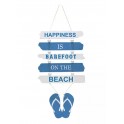 Déco murale Beach : Happiness at the Beach, Bleu, H 54 cm