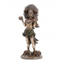 Statue Mythologie Occulte, Baphomet, l'idole barbue à tête de bouc, H 24 cm