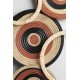 Décoration Murale : Disques Terracotta Fer et Cercles Rotin, L 100 cm