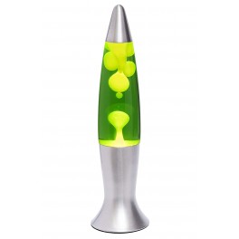 G&S Lampe à Lave, Modèle Ogive Jaune et Vert, H 40 cm