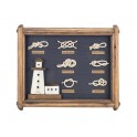 Déco et Calendrier 3D en bois : Phare, Maison et Bateau au port, H 22 cm