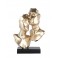 Sculpture Design : Tendre Complicité 2, Mod Champagne et Blanc, H 60 cm