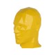 Bout de Canapé Tête Homme Design : Ad Hominem Jaune, H 35 cm