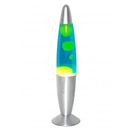G&S Lampe à Lave, Modèle Ogive Bleu et Verte, H 35 cm