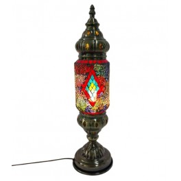 SIGNES GRIMALT Lampe Mosaïque Orientale 40 cm en Verre et Métal – Motif Multicolore – Luminaire Artisanal Douille E14