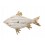 Déco Marine et Plage : Grand Poisson en bois flotté et MDF, L 40 cm