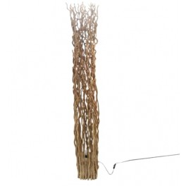 SIGNES GRIMALT Lampe Colonne en Bois de Mûrier 180 cm – Lampadaire Artisanal Naturel – Douille E27 Ampoule Incluse