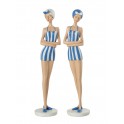 Figurines Bord de Mer : Set 2 Baigneuses rétros, H 34 cm