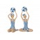 Figurines Bord de Mer : Set 2 Baigneuses assises et ballons, H 22 cm