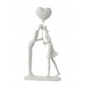 Statuette Design : Famille avec 1 enfant, Collection Silver Line, H 27 cm