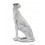 Statuette petite panthère design : Modèle Blanc Marbré, L 28 cm