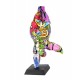 Sculpture Design Femme Ronde Arlequin, Danseuse, H 51 cm