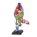 Sculpture Design Femme Ronde Arlequin, Danseuse, H 51 cm