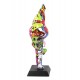 Sculpture Design Femme Ronde Arlequin, Danseuse, H 51 cm