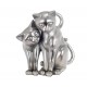 Figurine Chat allongé, Collection Coeur d'argent, Beige, H 23,50 cm