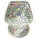SIGNES GRIMALT Lampe Mosaïque en Verre et Plâtre 18 cm – Motifs Spirales Multicolores – Luminaire Artisanal Douille E14
