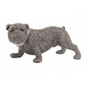 Statuette Chien : Le Bouledogue, Collection Silver Rock, L 39 cm